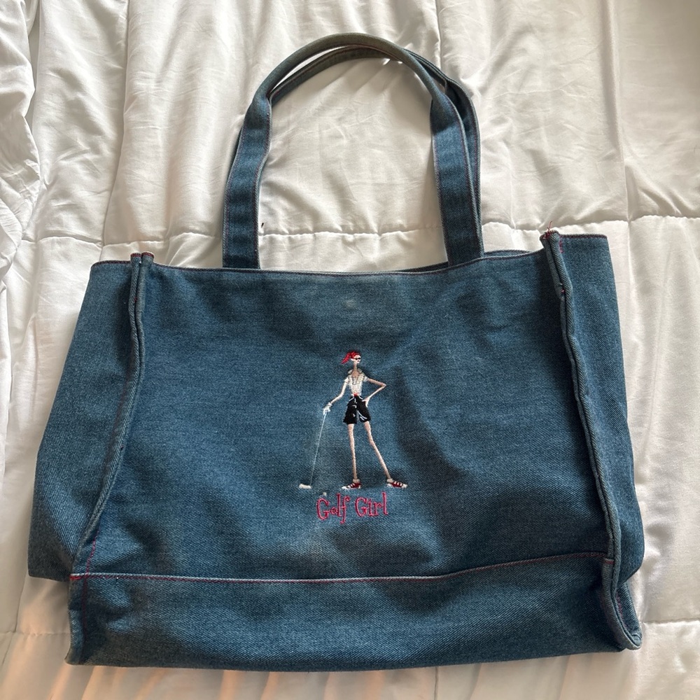 The Girls Blue Denim Tote Bag